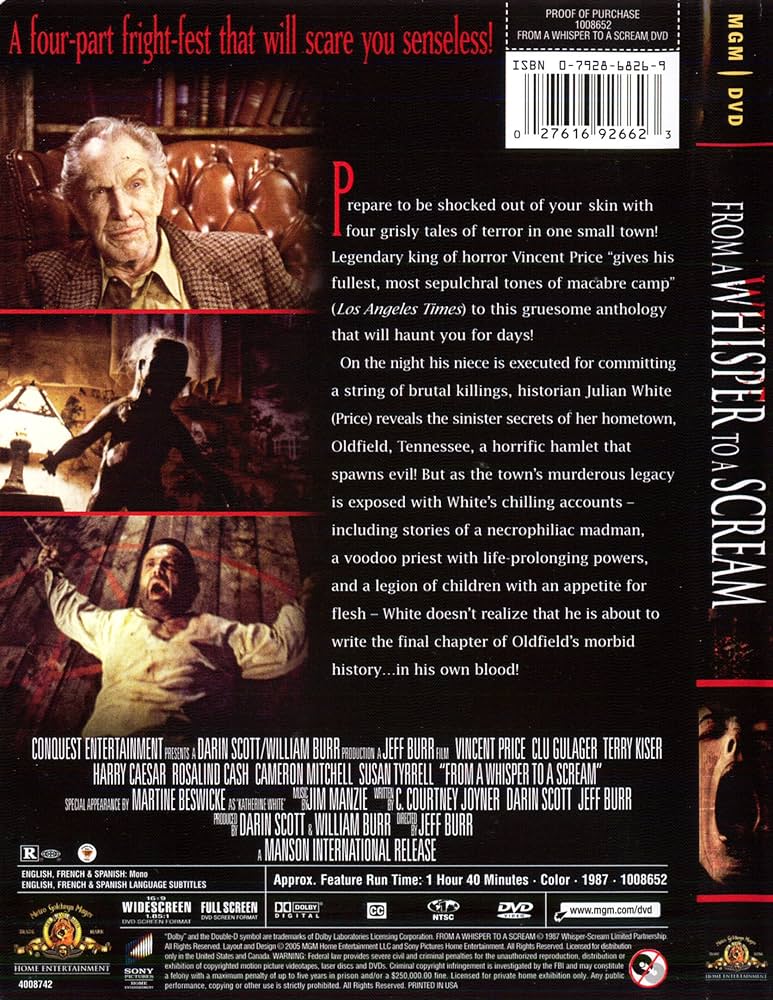 その他 Whisper to a Roar [DVD] Amazon.com: From a Whisper to a Scream [DVD] : Vincent Price